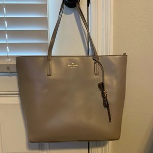 PRICE DROP. Kate Spade Karla Cityscape Gray Smooth Leather Tote Seton